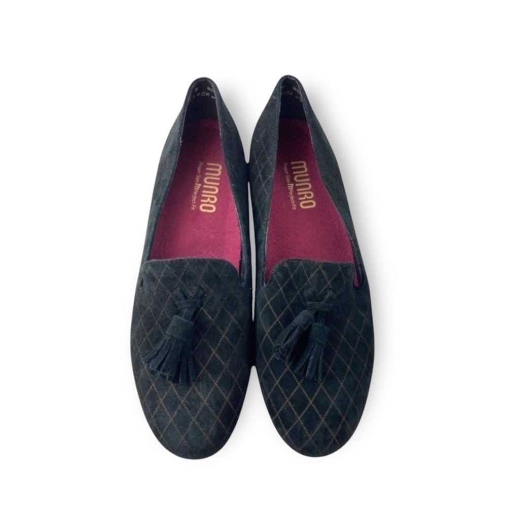 Murano Black suede loafers with tassel detail size 7.5  #preppy #minimalist.